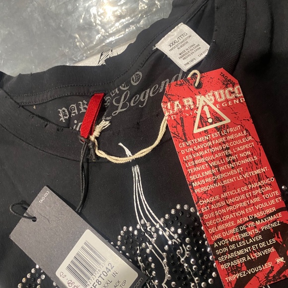 Parasuco Vintage weekend Warrior Embellished Tee Sz 3X - Picture 16 of 17